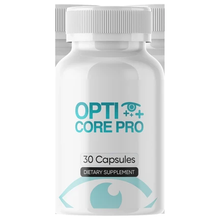 OptiCore Pro vision wellness capsule bottle, 30 capsules